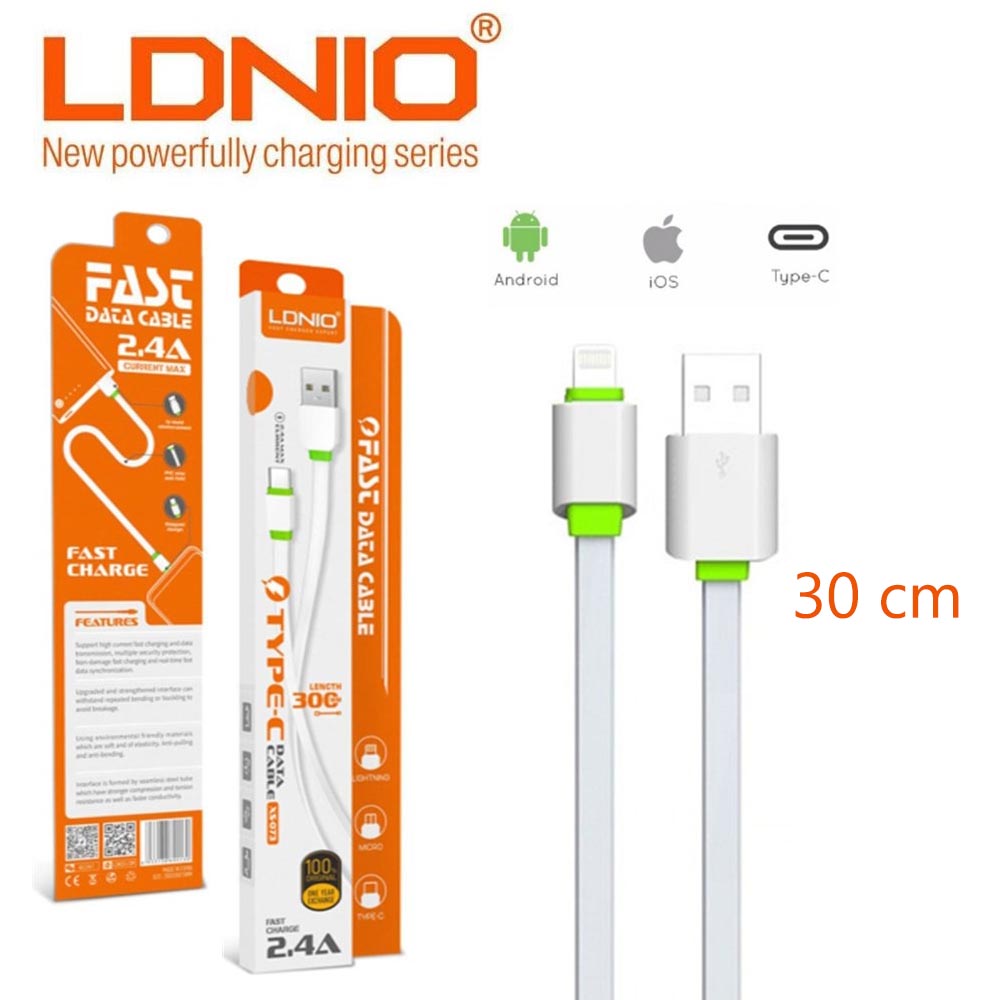 Ldnio XS 073 30cm 2 4A Fast Charge Data Cable TezkarShop Official