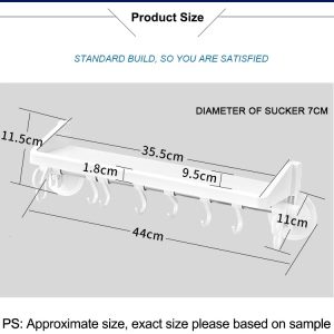 Suction Cup, Multifunctional Storage Rack with Hooks SQ-1923 - Image 3