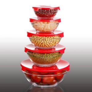 5-Pieces Set Glass Bowls with Lid - Image 6