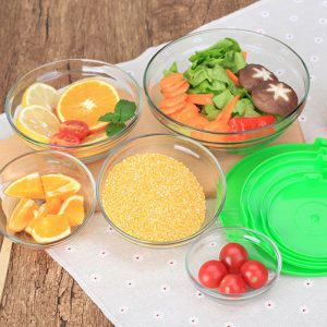 5-Pieces Set Glass Bowls with Lid - Image 3
