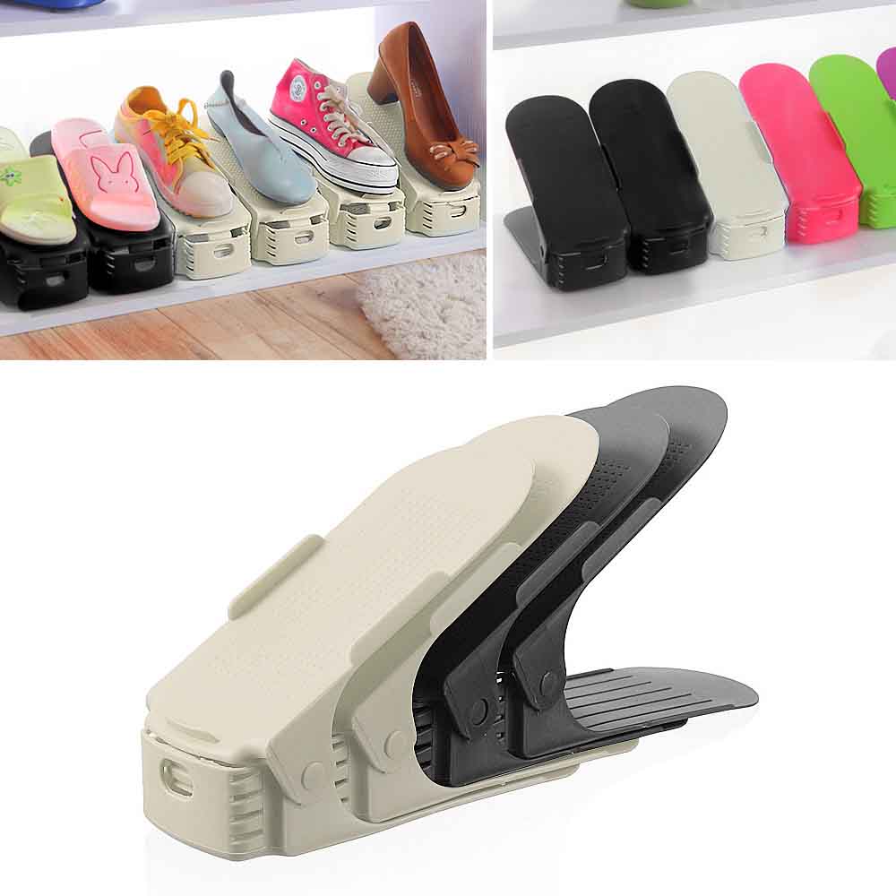 Double Layer Shoe Organizer Adjustable Stand 1 pc (Random Color) -  TezkarShop Official Website