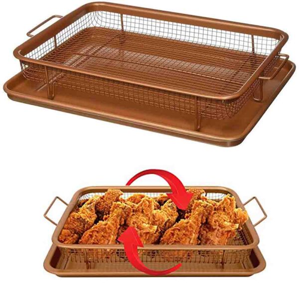 Rectangular Copper Crisper Tray, 2-Piece Set