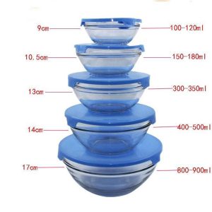 5-Pieces Set Glass Bowls with Lid - Image 9