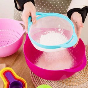 Plastic Mixing Bowl (10 Pcs Set) with Measuring Cup and Spoon - Image 4