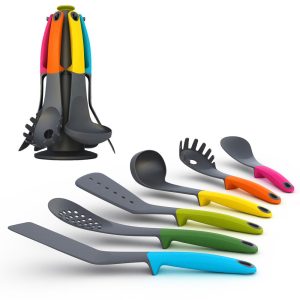 6 Pcs Non-Stick Colorful  Cookware Set with Storage Rack - Image 1