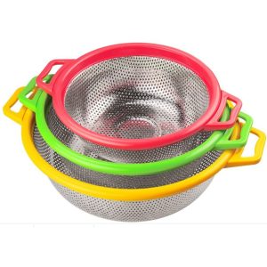 3pcs/set Stainless Steel Mesh Strainer Basket - Image 1