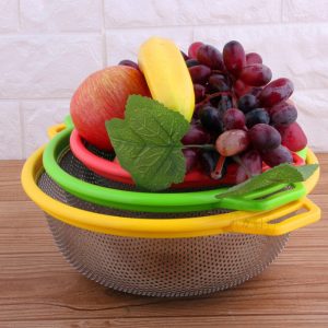 3pcs/set Stainless Steel Mesh Strainer Basket - Image 3