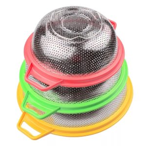 3pcs/set Stainless Steel Mesh Strainer Basket - Image 4