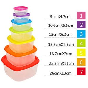 Cool Gift, 7pcs  set, Colorful plastic food storage container - Image 4
