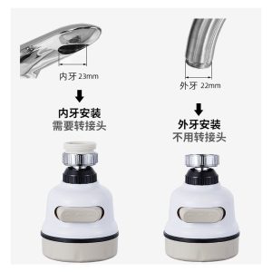 Movable Kitchen Tap, Water Saving Device 360 Degree Rotary - Image 5