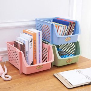 Large Storage Plastic Baskets, 1 Pc, "Random Color" - Image 4