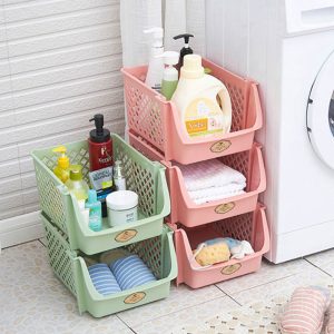 Large Storage Plastic Baskets, 1 Pc, "Random Color" - Image 5