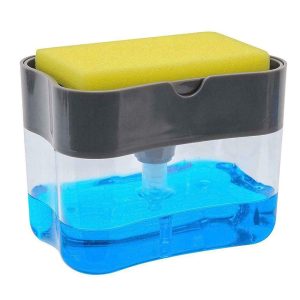 Liquid Soap Dispenser Pump with Sponge Scrub Holder - Image 4