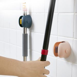 Wall Mounted No Trace Free Punching Suction Mop Holder Broom - Image 2