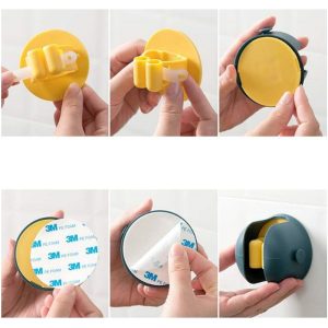 Wall Mounted No Trace Free Punching Suction Mop Holder Broom - Image 5