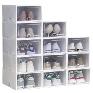 Shoe Storage Boxes Clear Plastic Stackable, Shoe Organizer, 1 Pc - Image 1