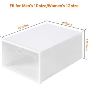Shoe Storage Boxes Clear Plastic Stackable, Shoe Organizer, 1 Pc - Image 2