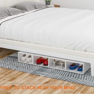 Shoe Storage Boxes Clear Plastic Stackable, Shoe Organizer, 1 Pc - Image 5