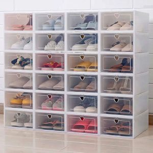Shoe Storage Boxes Clear Plastic Stackable, Shoe Organizer, 1 Pc - Image 7