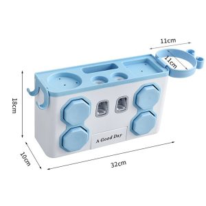 Multifunction Toothbrush Holder with Hair Dryer Holder & Toothpaste Dispenser - Image 5