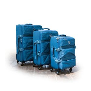 Fulang, Crinkle Fabric 3 Pcs Luggage Set - Image 5