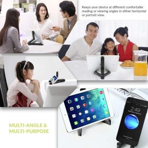 Multi-Angle Portable & Universal Stand 7-10 inch Black Cradle for Tablets - Image 3