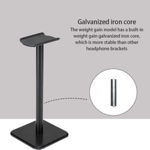 Headphone Stand Headset Holder with Aluminum Supporting Bar Flexible Headrest - Image 3