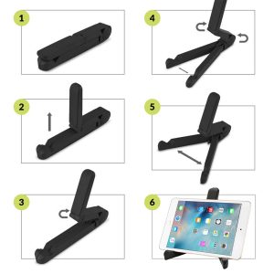 Multi-Angle Portable & Universal Stand 7-10 inch Black Cradle for Tablets - Image 4