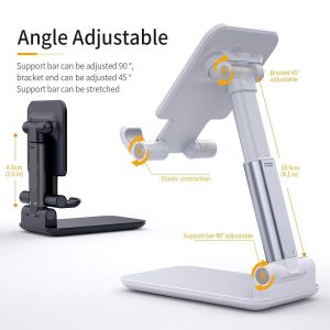 Mobile Stand for Table Phone Holder for Home Office Flexible Height Angle Adjustment for All Mobile & Tablet - Image 3