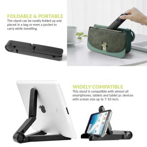 Multi-Angle Portable & Universal Stand 7-10 inch Black Cradle for Tablets - Image 5