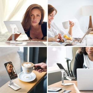 Mobile Stand for Table Phone Holder for Home Office Flexible Height Angle Adjustment for All Mobile & Tablet - Image 4