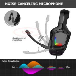 Onikuma K20 Gaming Headset with Surround Sound - Image 2
