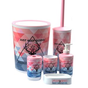 Sanitary, V Collection, 6 Piece Bathroom Accessories Set - Image 1