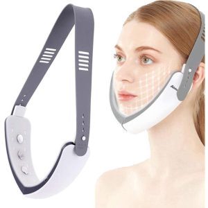 Electric V-Shape Slimming Face Massager - White - Image 2