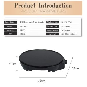 DSP Crepe Maker Pancake Machine KC3018 - Image 6