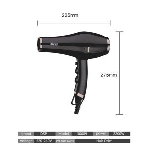 DSP 30089 Professional Ionic Hair Dryer 2000-2200W - Image 3