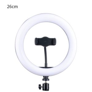 26 cm Ring Light Stand with 3 Cell Phone Holder & Microphone Holder - Image 3