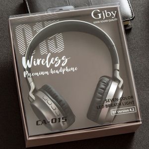 Gjby Wireless Premium Headphone CA-015 - Black - Image 4