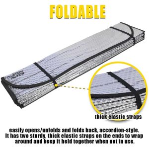 Metallic Reflective Car Sun Shade - Image 4
