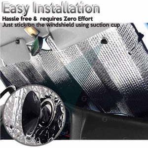 Metallic Reflective Car Sun Shade - Image 5