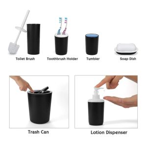 Sanitary, 6 Piece Bathroom Accessories Set - Image 4