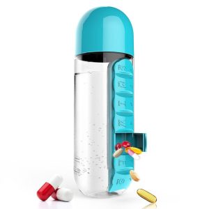 Daily Pill Box Organizer with Water Bottle - Image 5