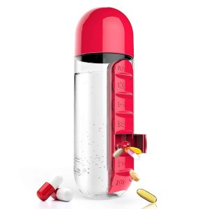 Daily Pill Box Organizer with Water Bottle - Image 6
