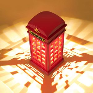 London Telephone Booth USB Charging LED Lamp - Image 3