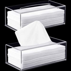 Acrylic Cosmetic Organizer, Tissue Box #ZA-005 - Image 3