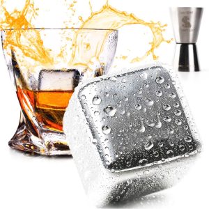 Cool Gift Reusable Stainless Steel Ice Cubes 8 Pcs - Image 7