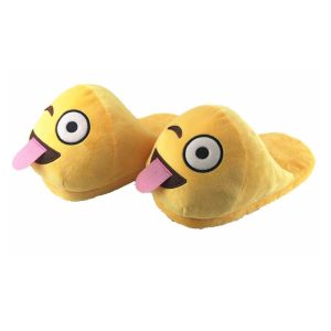 Cool Gift Women Emoji Slippers Plush Stuffed - Image 3