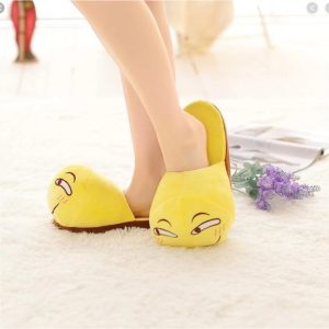 Cool Gift Women Emoji Slippers Plush Stuffed - Image 5