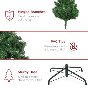 Cool Gift, Premium Scotch Pine Artificial Christmas Tree Thick Branches With Pines Cone - Image 7