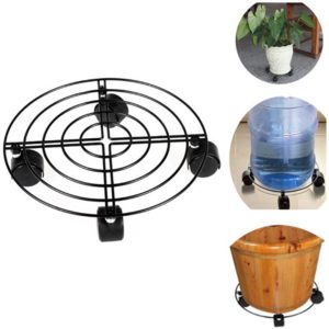 Cool Gift Stainless Steel Gas Cylinder Trolley with Wheel ( Black ) - Image 3